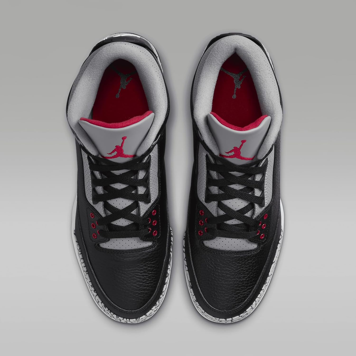 Jordan 3 Mid TD Men's Football Cleats (FZ8626-001, Black/Cement Grey/White/Fire Red) Size 10