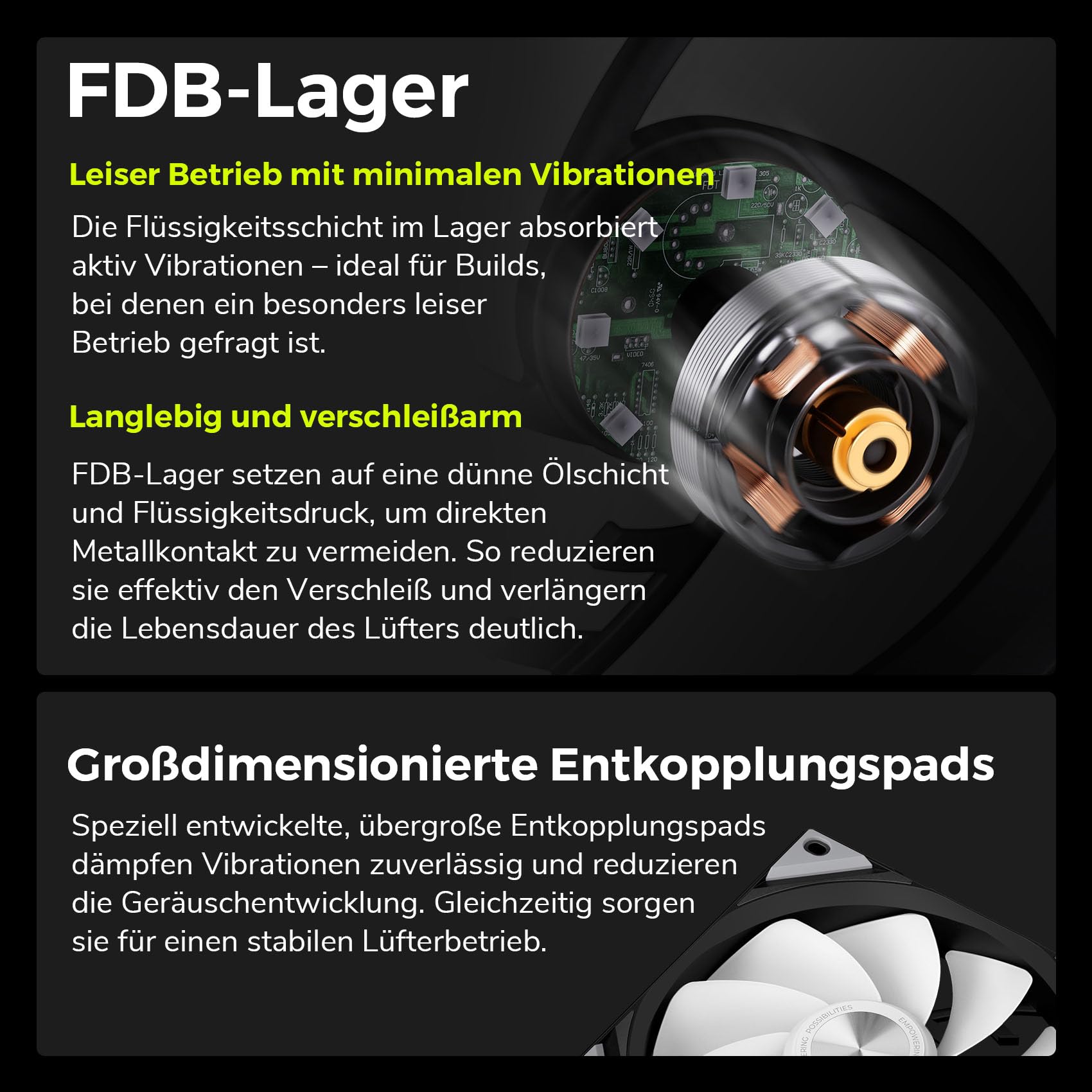 TRYX ROTA SL ARGB Reverse L?fter - 3er-Pack, 120mm, schwarz