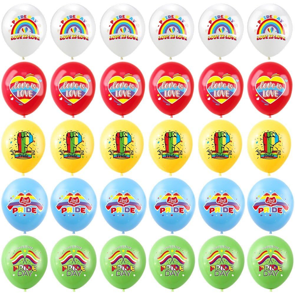 30 LGBT Gay Pride Pride Rainbow Day, LGBTQ Gay Pride Party Decorations And Accessories