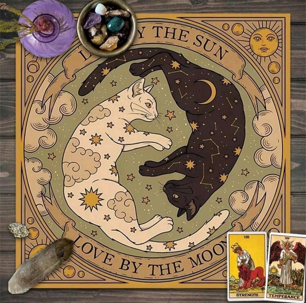 Mantel De Terciopelo Para Tarot Y Astrología – Alfombrilla Cuadrada De 49x49 O 75x75 Cm, Suave Y Antimanchas