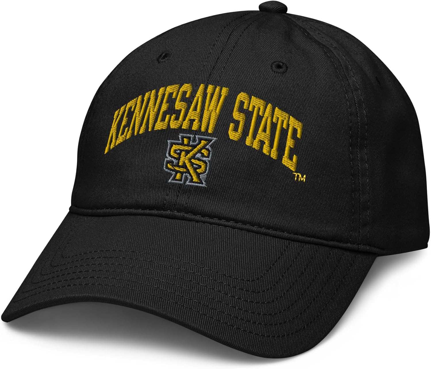 Kennesaw State Owls Arch Over Black Officially Licensed Adjustable Baseball Hat