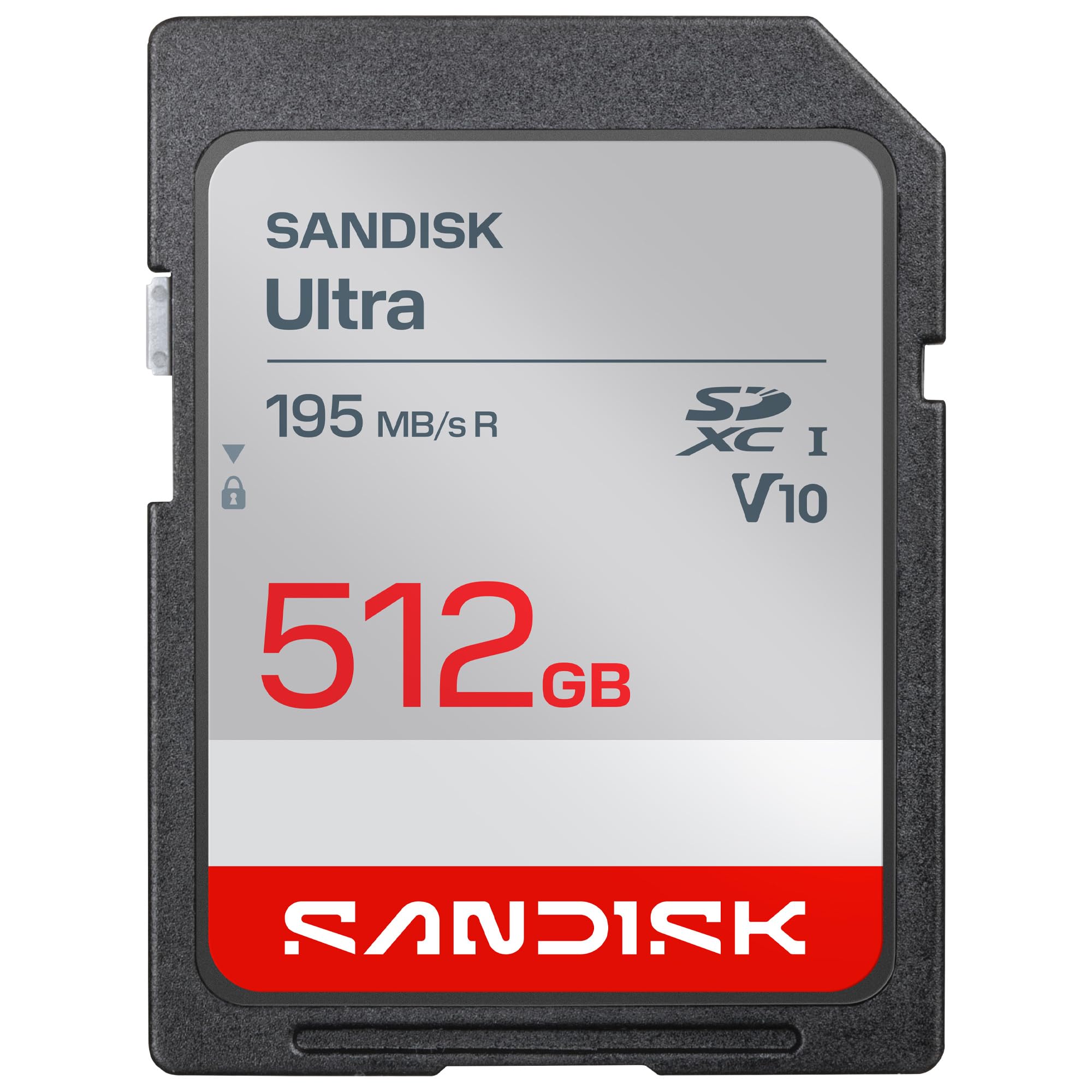 SANDISK Ultra SDXC UHS-I Scheda da 512 GB (fino a 195 MB/s velocità di lettura, video full HD, V10, U1, C10) SANDISK Memory Zone App