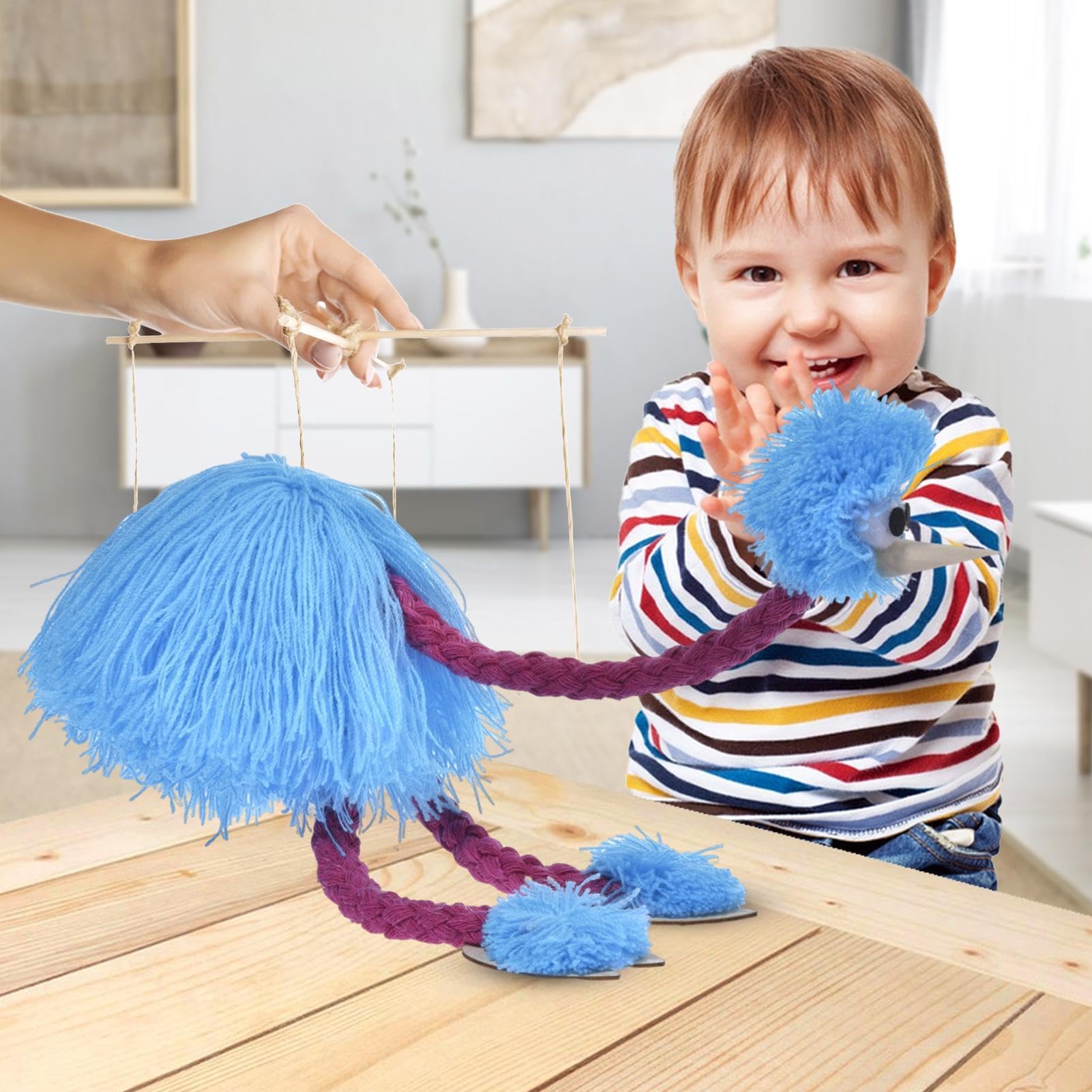 Marioneta De Avestruz con Cuerdas, Divertida Marioneta De Pájaro Interactiva, Marioneta De Avestruz con Cuerdas, Marionetas De Avestruz Hechas A Mano, Muñeca De Cuerda, Marioneta De Peluche — view 5
