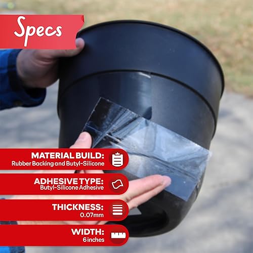 Miniatura 10 de XFasten - Cinta impermeable para reparación y protección de fugas (6.0 x 5.0 ft), Transparente