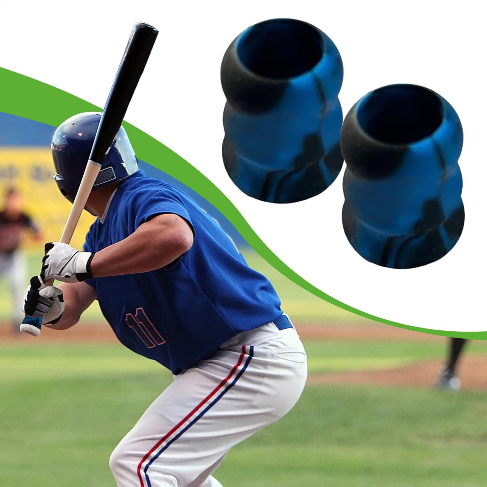 Envoltura de empuñadura de béisbol, empuñaduras de murciélagos en bateo - mango no deslizante de silicona 2x, reemplazo de mango deportivo de cubierta protectora básica, battut