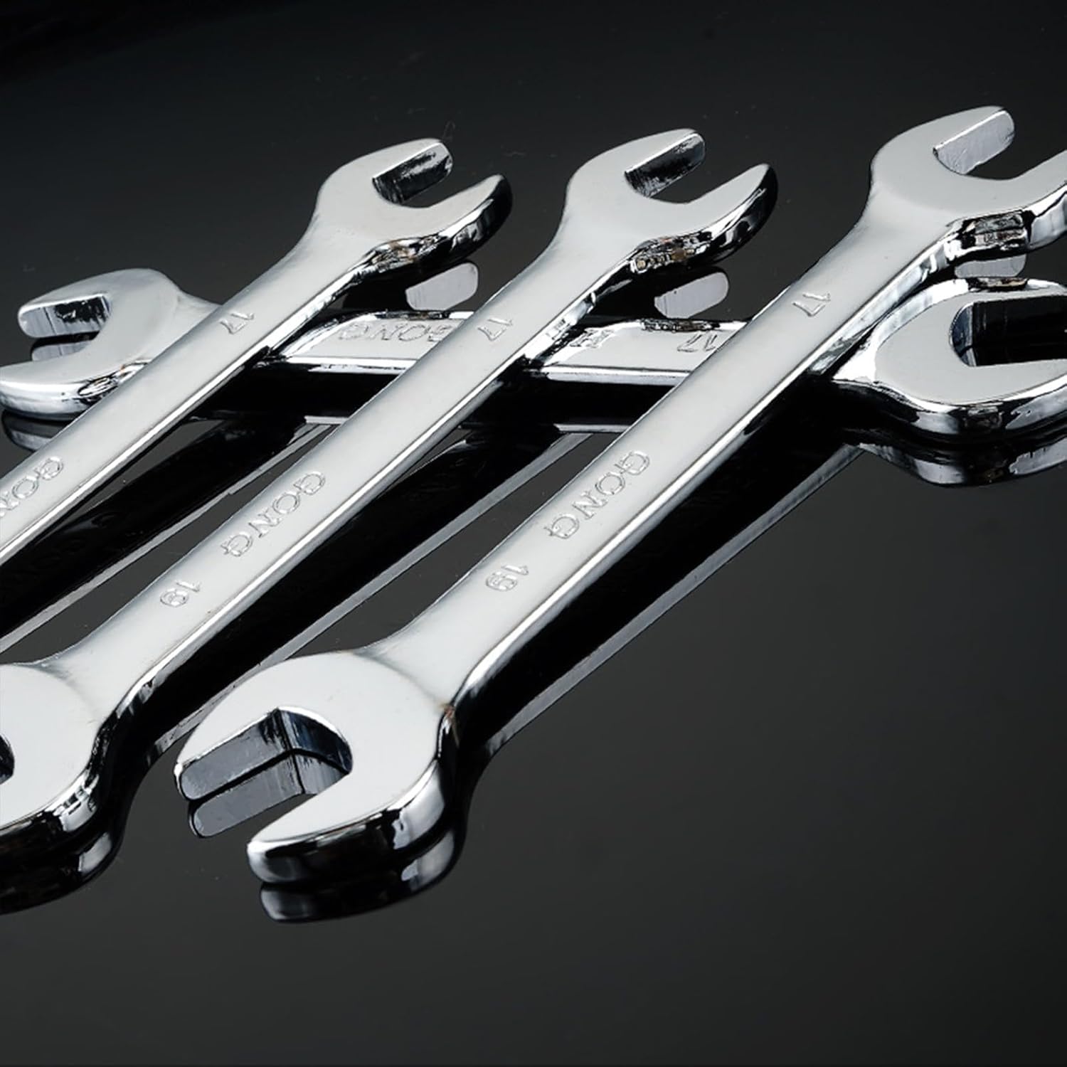 Comprehensive Manual Wrench Set Mirrored Finish Double Head Open End Spanner Kits 6-24mm/6-27mm with Storage Rolling Bag