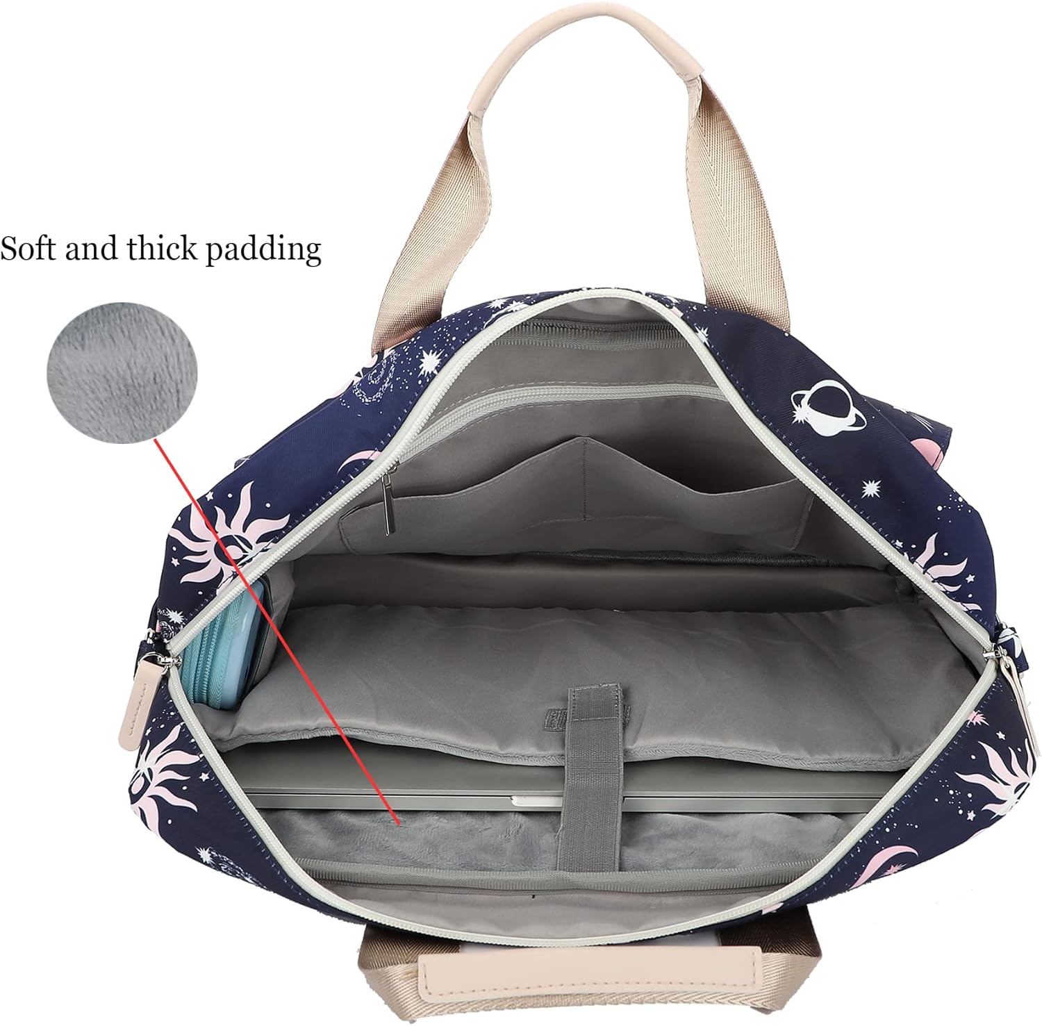 Laptop Briefcase, Water Repellent Multi-Functional Laptop Shoulder Messenger Case Bag (15 inch-15.6 inch, SLB-9) - Image 5