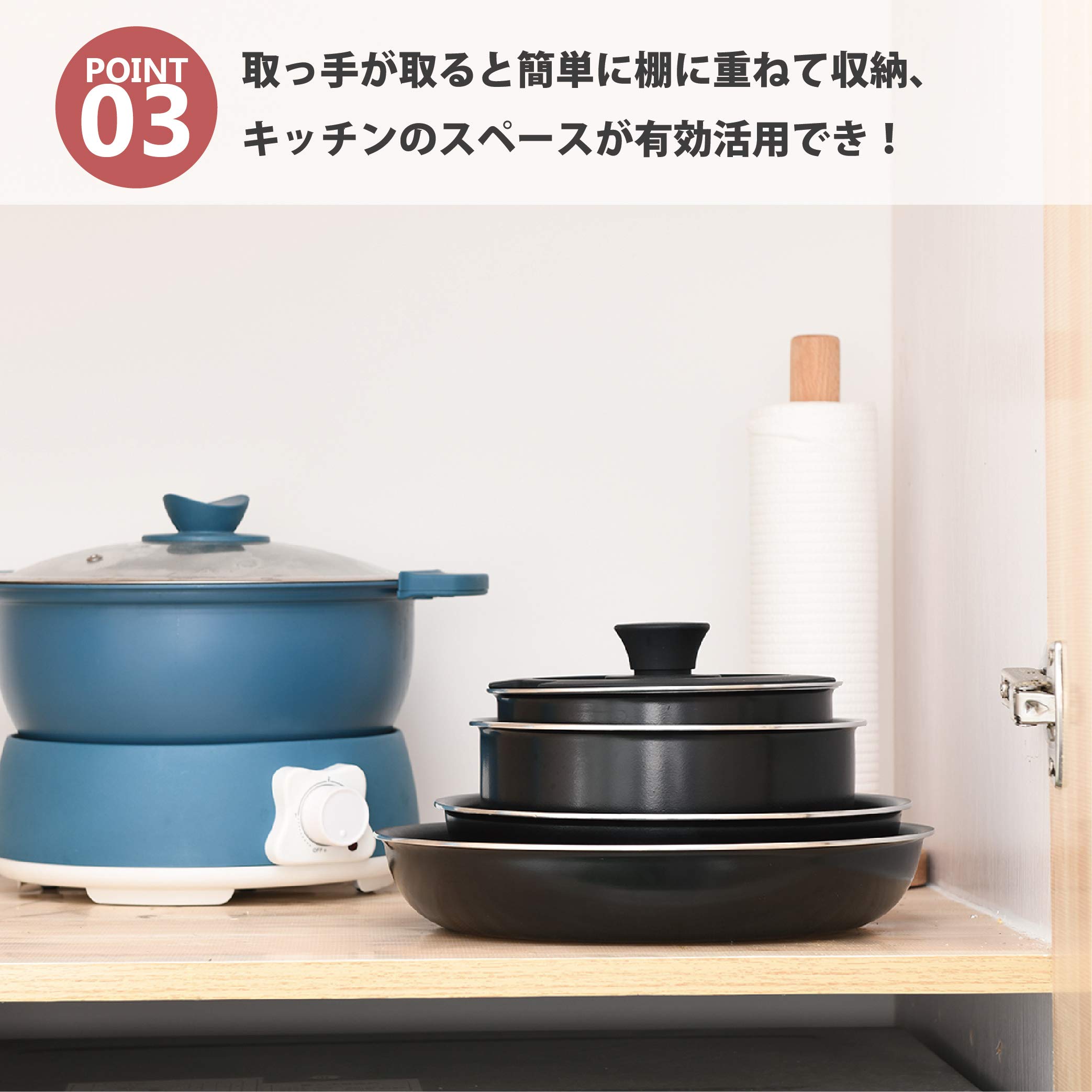 bizoeフライパン 鍋 12点セット ガス火/IH対応 18-26cmブラック Amazon.co.jp: abizoeフライパン 鍋 12点セット ダイヤモンド