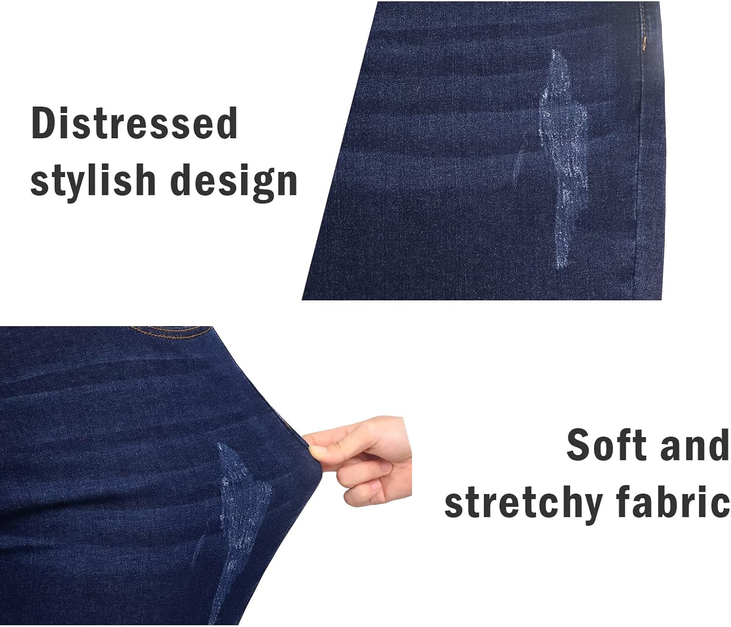 Womens Plus Size Skinny Jeans High Waisted Stretchy Classic Ankle Jean - Image 5