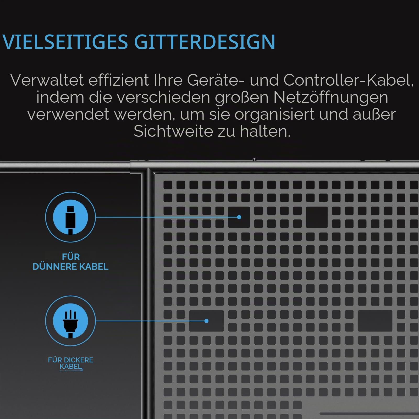 AC Infinity Gerätehalter für Growzelte Stahl Wandtafel Kabelmanagement 150 × 150 cm