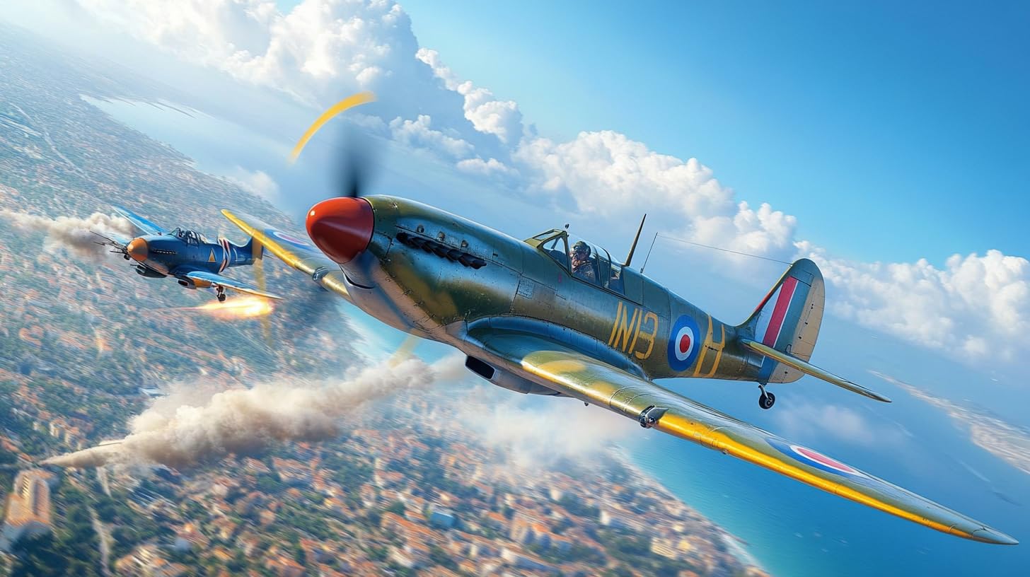 Adults Kids 1000 Pieces Wooden Jigsaw Puzzle Fighter Plane Air Force The Second World War Puzzle Challenging Educational Fun Family Games Toys for