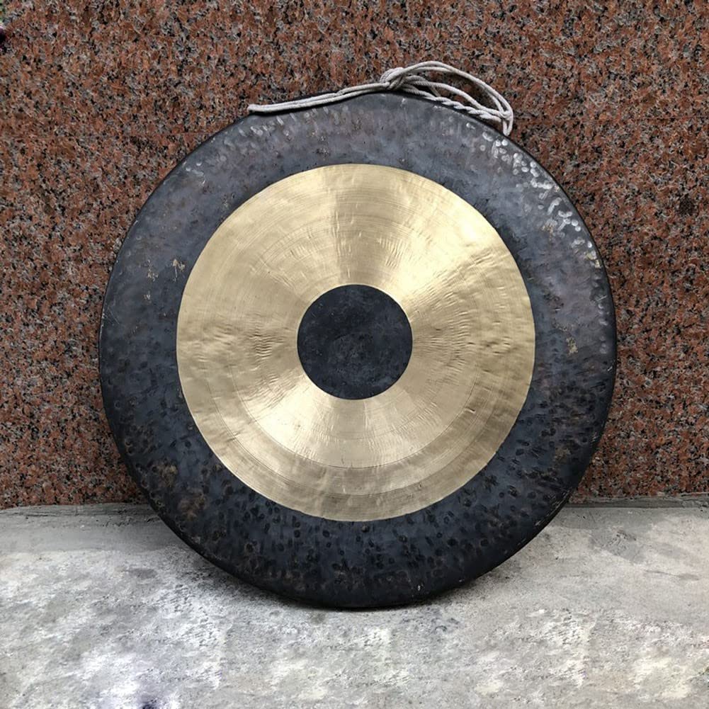 32 cm/Incluye mazo de gong y cuerda/Gong bronce con aspecto tradicional/Para meditación, terapia sonido yoga Múltiples C(50cm)