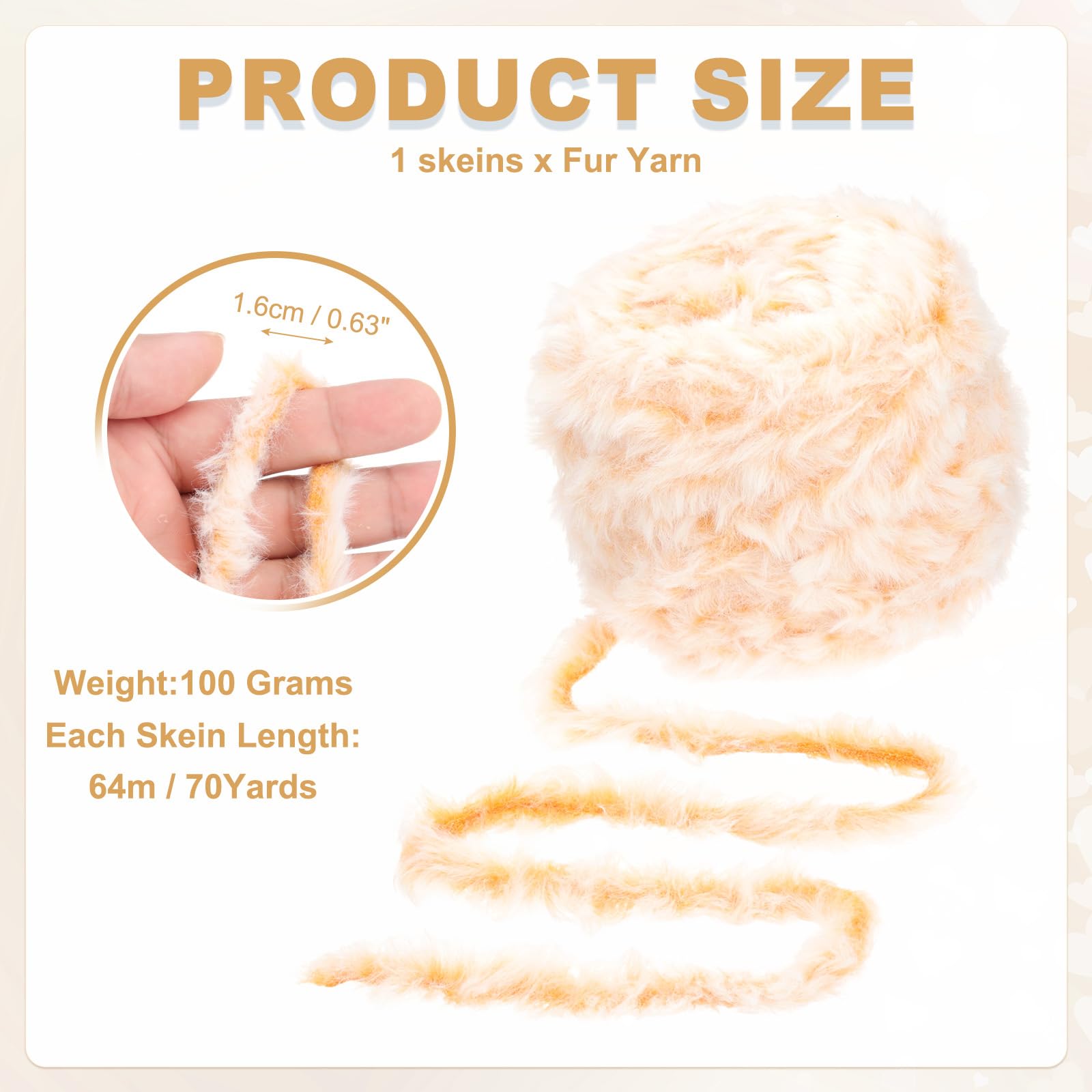 PATIKIL 70 Yards Fur Yarn - Image 2