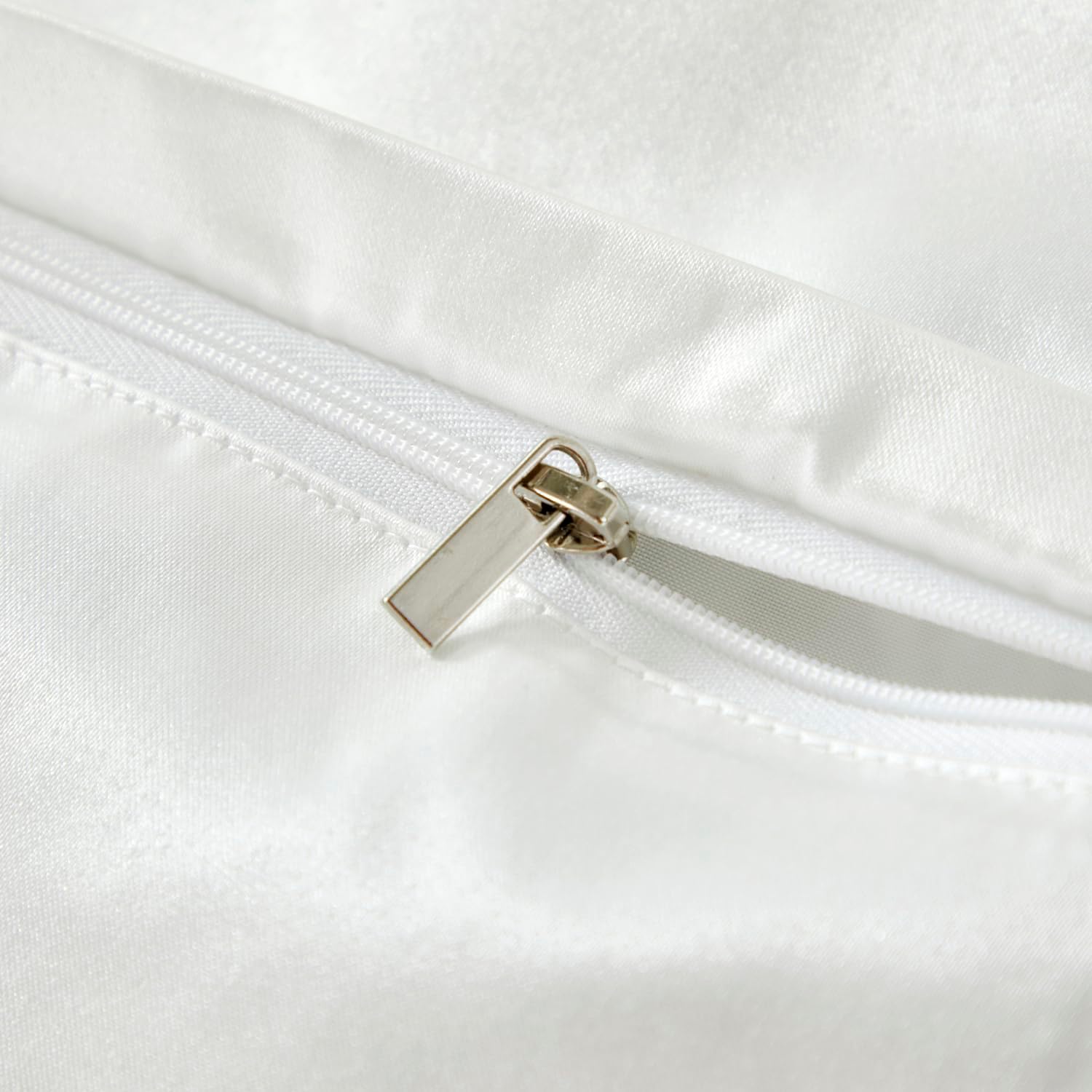 Satin Pillowcase White Silky Pillowcases,Embroidery Lace Ruffle Pillow Cover,Lace Pillow Cases Ruffle Throw Pillow,Couch Cushion Case for Wedding Chair Sofa Living Room12 x20