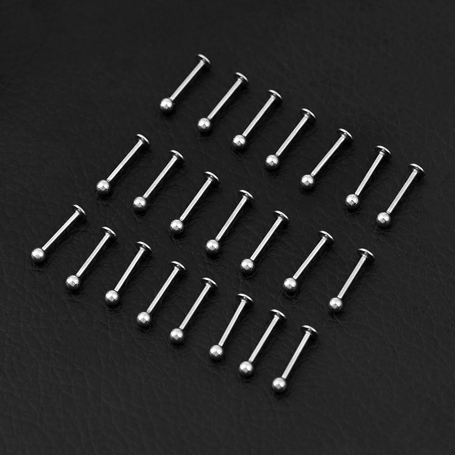 22PCS 16g Stainless Steel Lip Rings Set - Perfect for Lip, Tragus, Cartilage, and Helix Piercings, Includes Different Post Lengths 6-12mm. Get Stylish with Surface and Vertical Labret Jewelry, Helix Piercings - Image 4