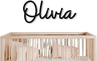 Custom Wooden Name Sign for Baby Nursery or Personalized Wood Word Art Wall Decor, Family Last Name Decorations, Wooden Word or name Cut outs