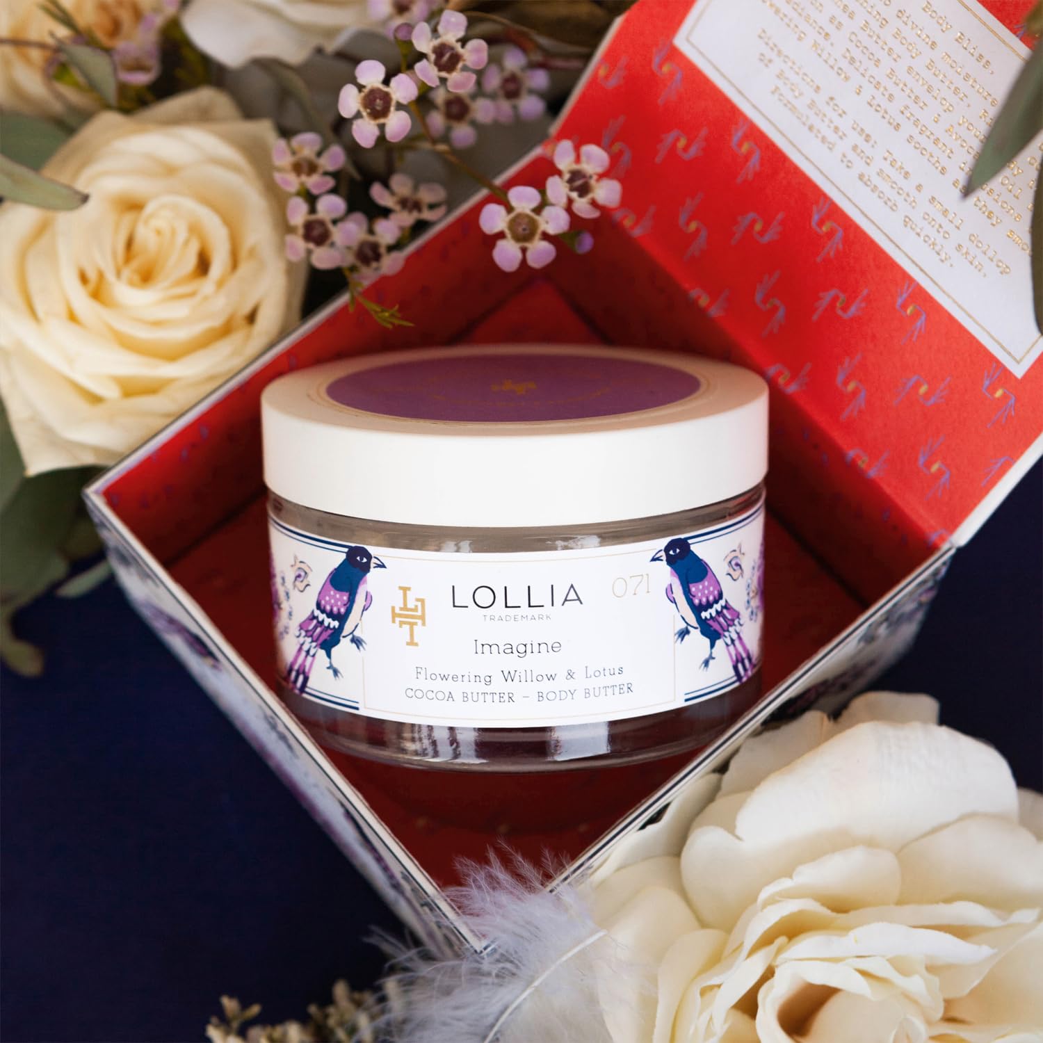 Lollia Imagine Body Butter | Hidratante corporal nutritivo | Hidratante y suave | Los mejores ingredientes incluyendo manteca de karité y manteca de cacao | 155 g