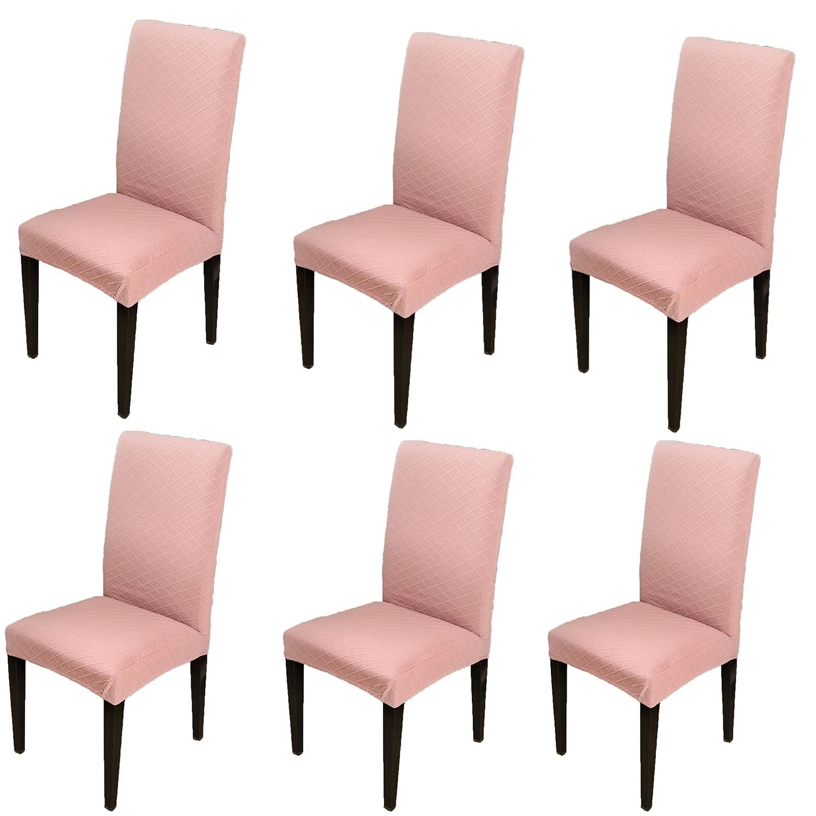 NMVAWIPT Stretch Parsons Dining Chair Covers, Removable Washable Elastic Slipcovers, For Restaurant, Hotel, Ceremony(20#,6pcs)