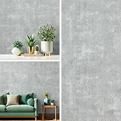 Papel De Parede Adesivo Industrial Cimento Queimado 5 M x 45 Cm (Cimento Queimado Claro)
