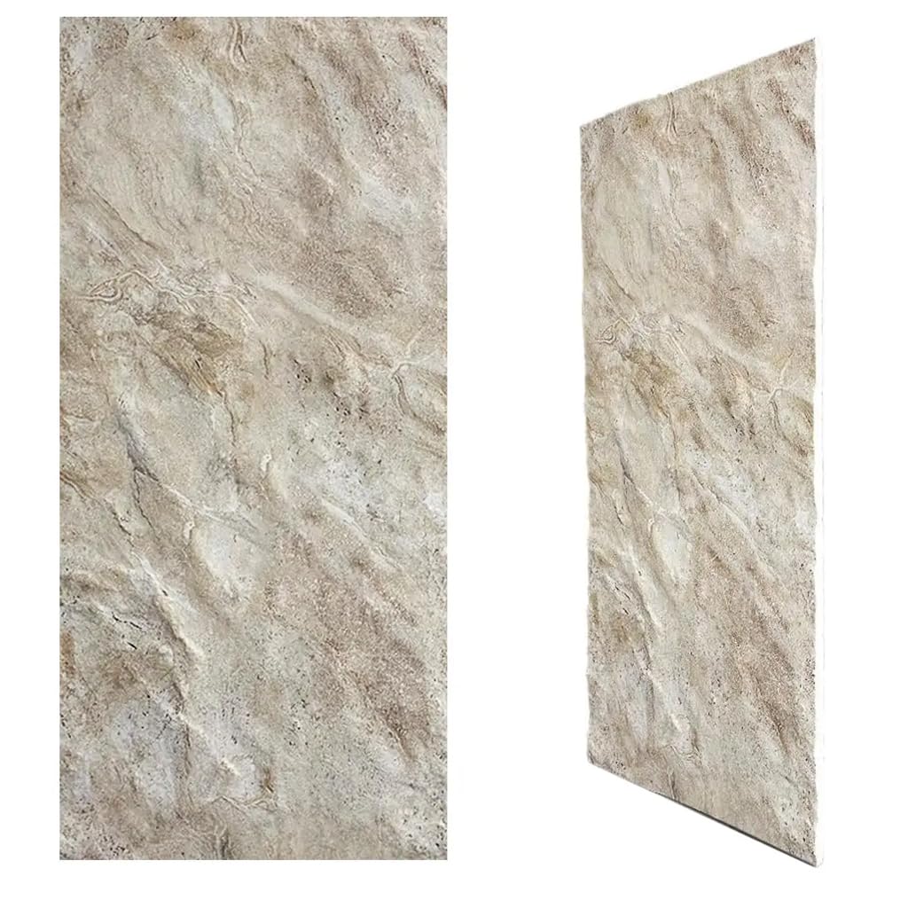 EPS 3D Wandpaneel Steinoptik – 50x120 cm – Leicht, DIY Montage, Wärme- & Schalldämmung – Innen Wandverkleidung für Wohnzimmer, Schlafzimmer & Gewerbe (PNL-207, 2 Stück)