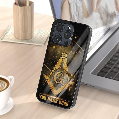 Miniatura 7 de Fundas de teléfono con nombre personalizado, regalos de mampostería masónica para hombres, iPhone 11 12 13 14 Pro Max Plus Mini Xr Xs, Samsung