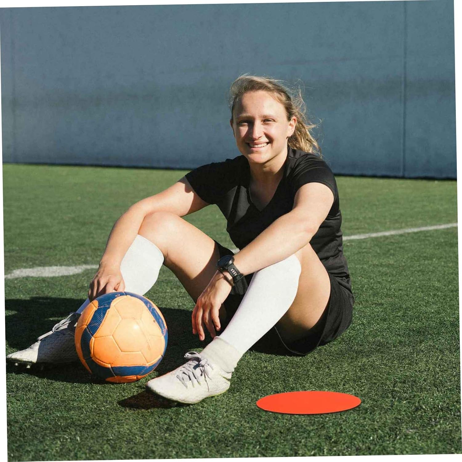 10pcs Professional Soccer Training Markers Cones for Soccer Practice Slip Multi-Functional Agility Pad