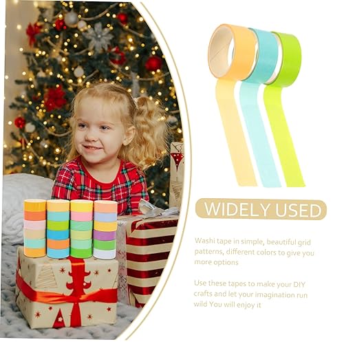 Miniatura 2 de 24 rollos de cinta washi de color sólido Washi cinta de papel Washi cinta washi cinta de chatarra suministros de reserva de cuadernos cinta adhesiva