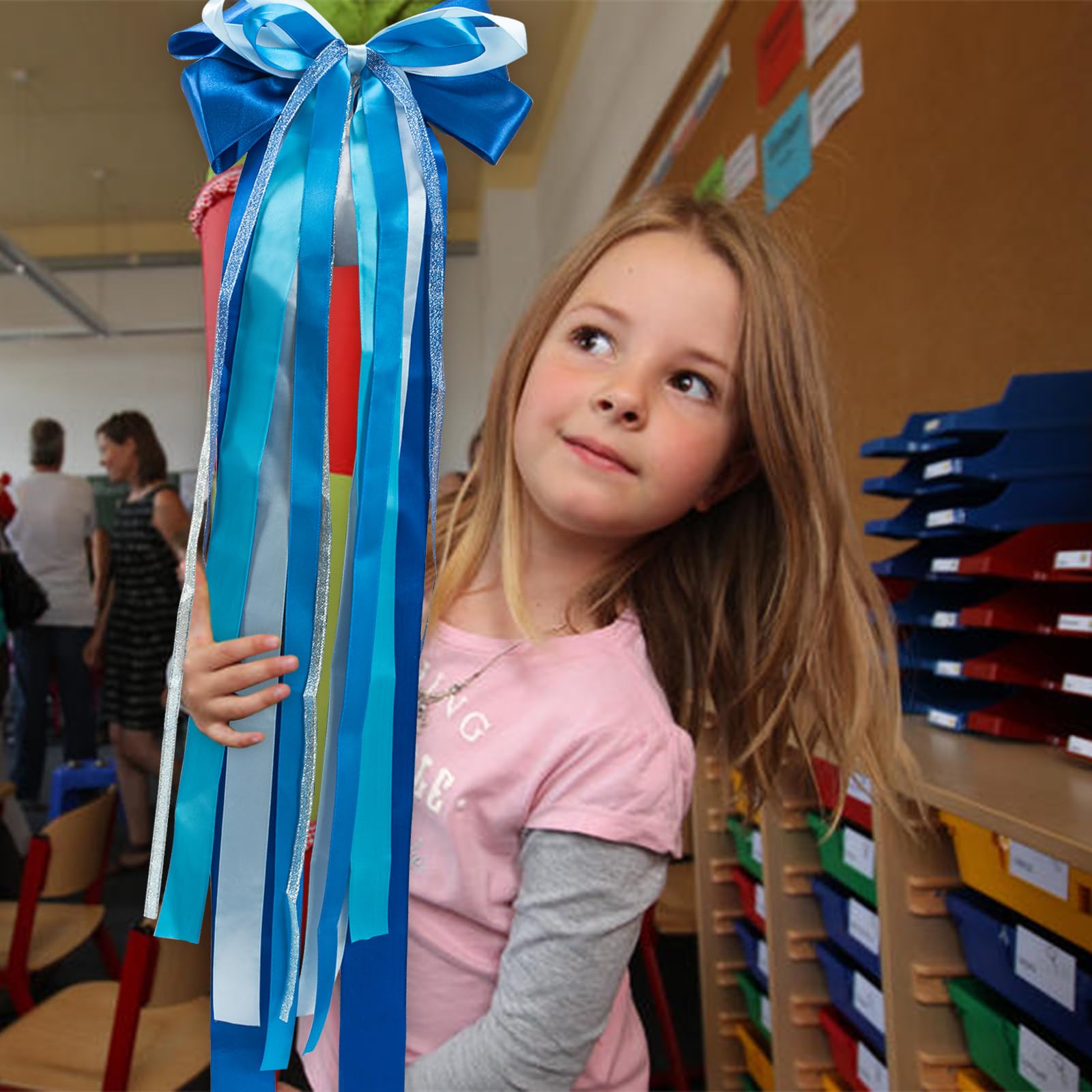 Yesimola Schultütenschleife Aus Organza - 60x20 Cm Für Schulbeginn & Feiern