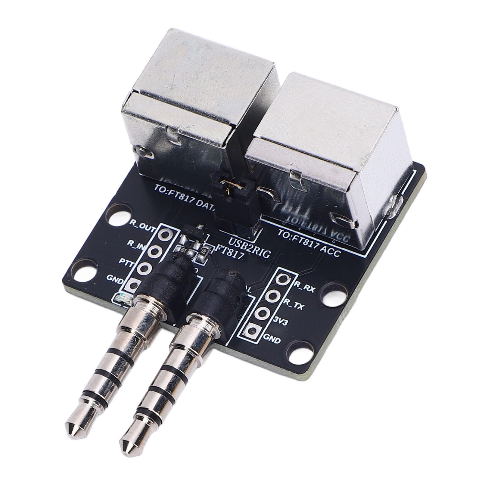 SIXRUN Interfaccia modalità Digitale Integrata Adattatore Porta Seriale ABS Scheda Audio USB con Controllo CAT per Operatori Radioamatori FT8 SSTV HF VHF UHF e Configurazione modalità Digitale