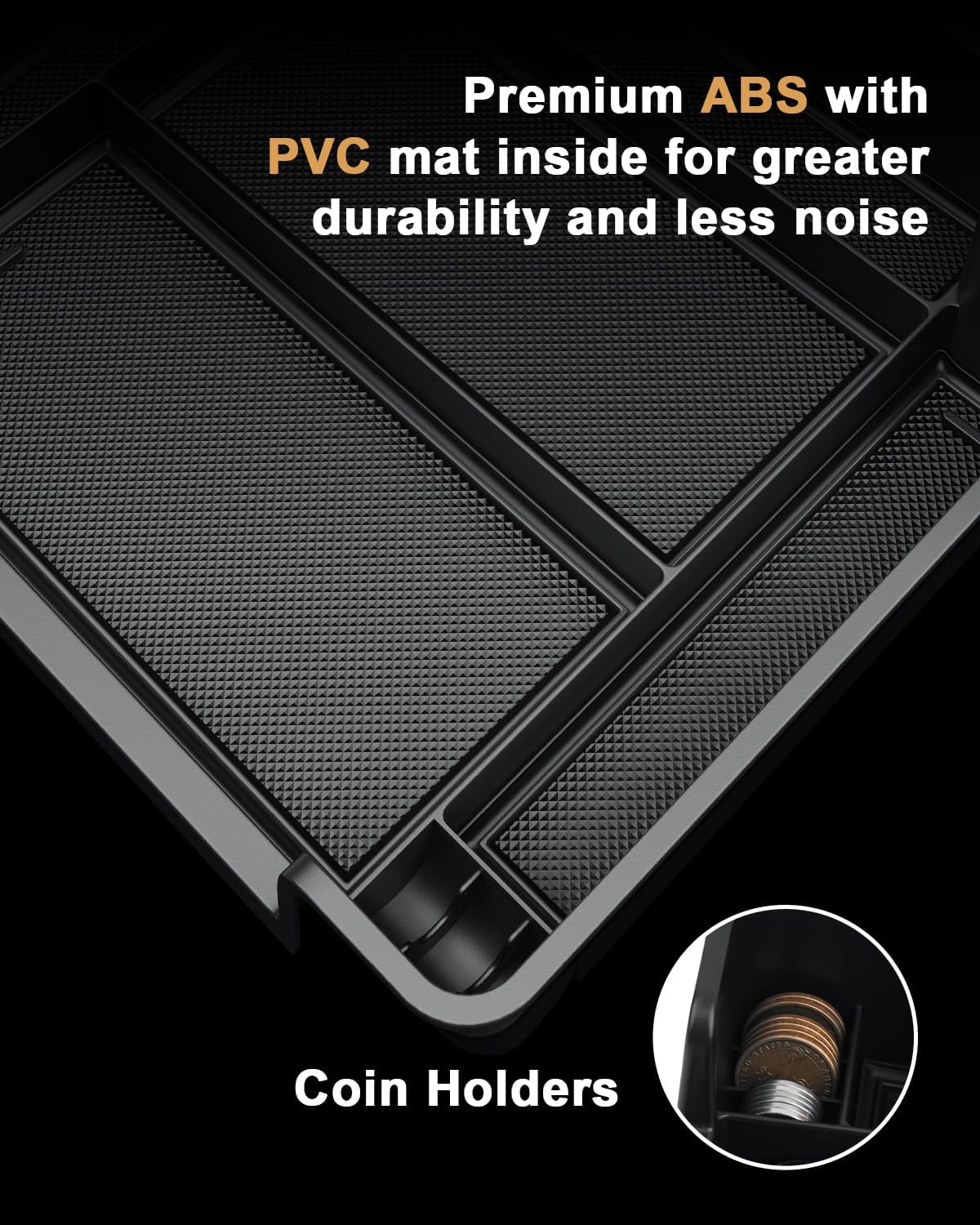 ECOZEN Center Console Organizer For 2021-2026 Chevy Tahoe/Suburban & GMC Yukon/Yukon XL - Armrest Organizer Tray For 2021-2026 Tahoe/Suburban/Yukon Accessories - Not Fit For Power-Sliding Console