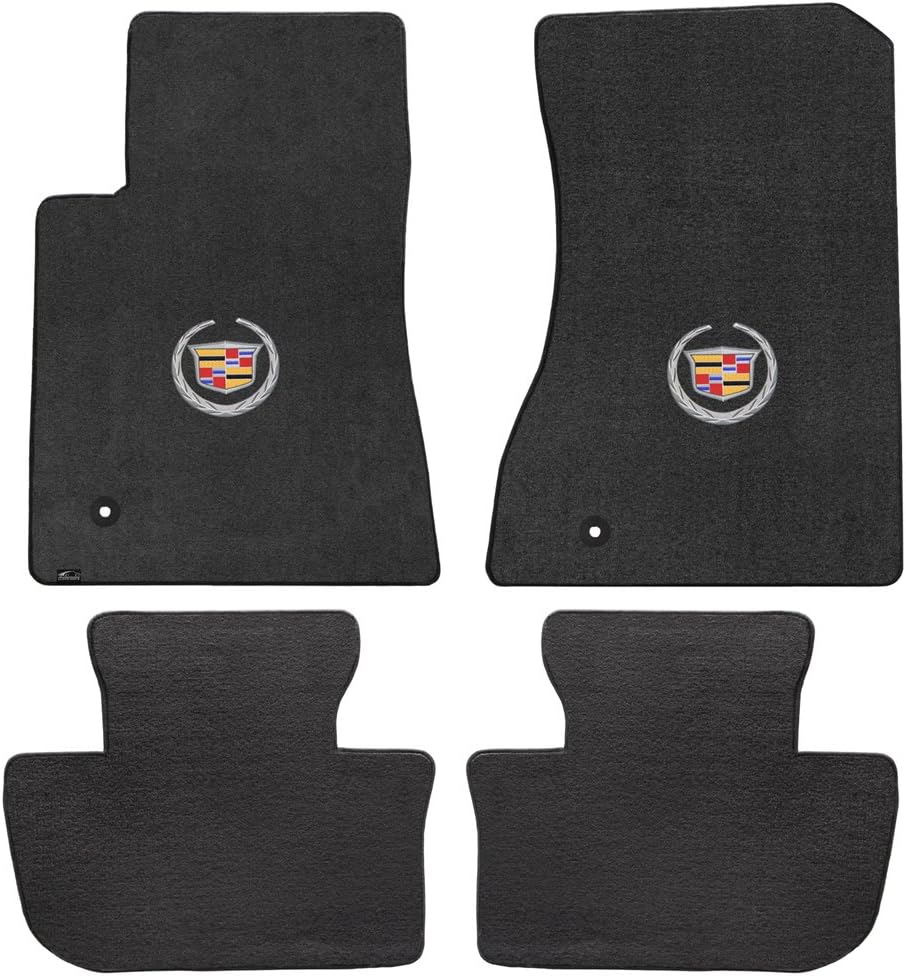 Lloyd Mats 4 Piece Velourtex Ebony Carpet Floor Mats w/Cadillac Logo for Cadillac CTS 2WD Coupe (2011-2015)