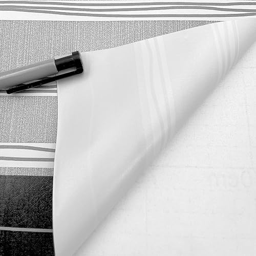 Miniatura 3 de Yifely Etiqueta engomada autoadhesiva de la encimera del trazador de líneas del estante del papel de los muebles a rayas blancas negras 17x