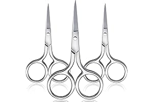 3 Pack Small Nose Scissor Facial Hair Scissors - Precision Grooming, Every Time