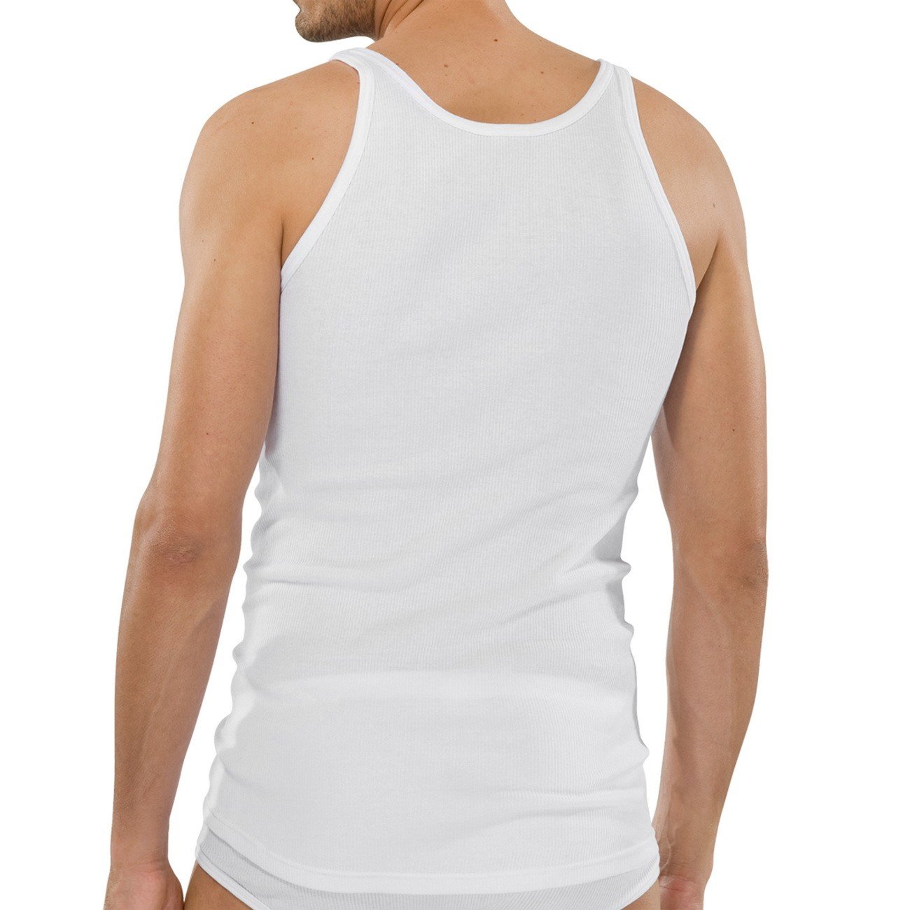 SCHIESSER Herren Achsel-Shirt doppelripp 3er Pack, Farbe:Weiß (100);Größe:10/4XL