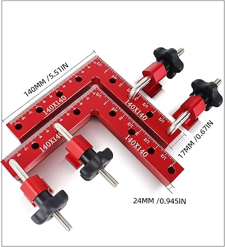 Miniatura 4 de Abrazaderas de ángulo recto con cuadrados de posicionamiento de 90 de 5.5 x 5.5 pulgadas (5.5 x 5.5 in), abrazadera de ángulo recto, abrazadera de