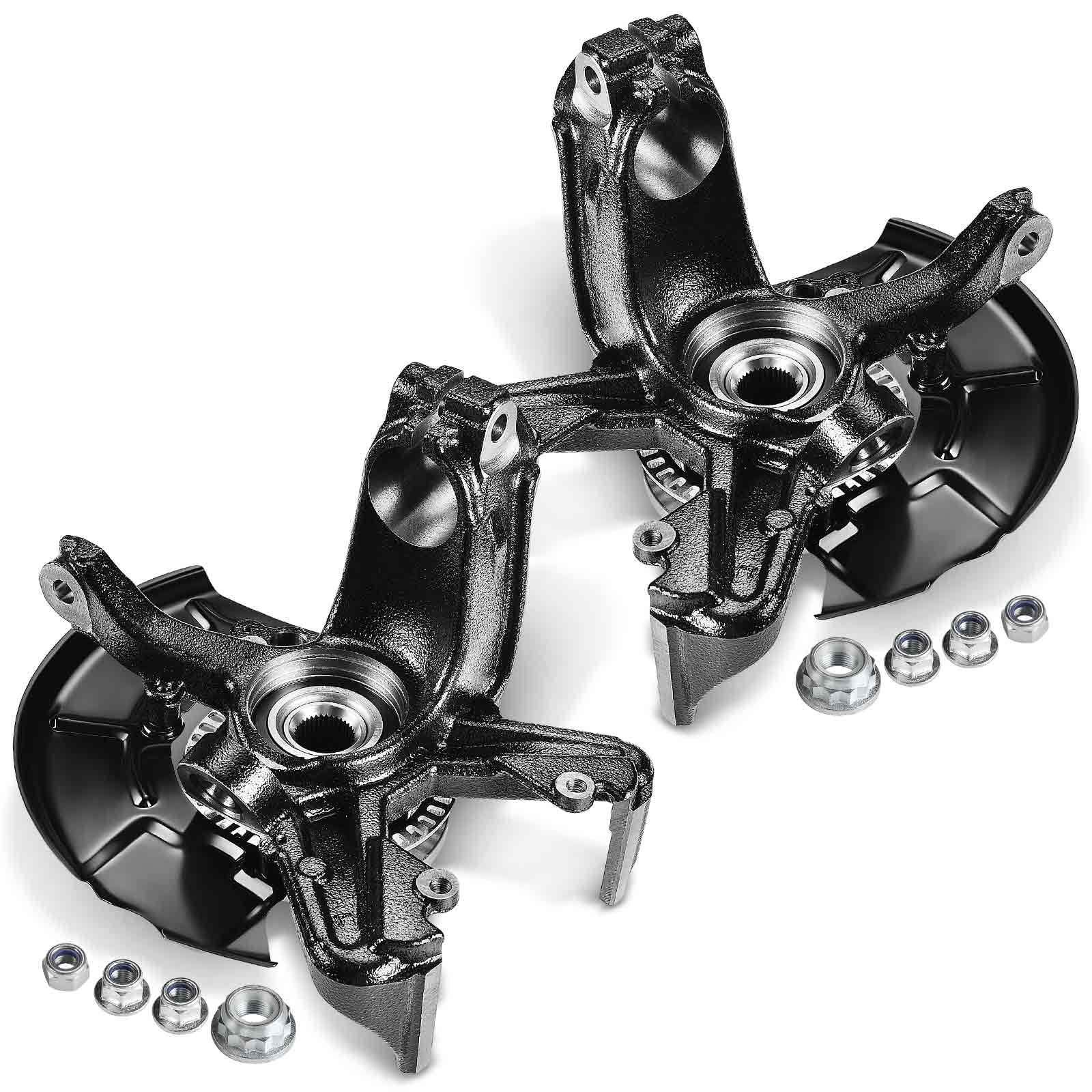 Photo 1 of A-Premium 2 x Front Steering Knuckle & Wheel Bearing Hub Assembly Compatible with Volkswagen Jetta 1999-2005, Beetle 1998-2010, Golf 1999-2006 & 2010, with 280mm Rotor Only, Replace # 1J0407256AG