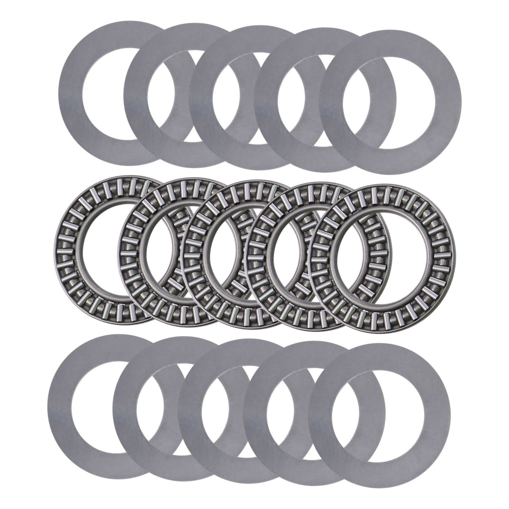 CHILDWEET Thrust Needle Roller Bearings Set 5 Pieces Needle Roller Bearings Axial Roller Thrust Bearings
