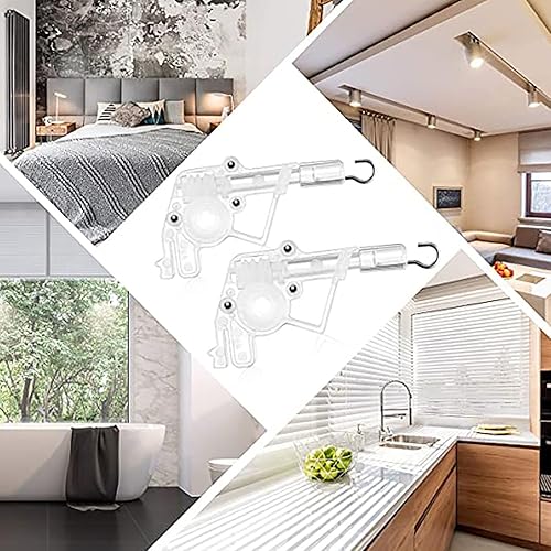 Miniatura 4 de Gancho de mecanismo de inclinación de varilla inclinadora de perfil bajo resistente para persianas horizontales de 2 pulgadas, conexión de