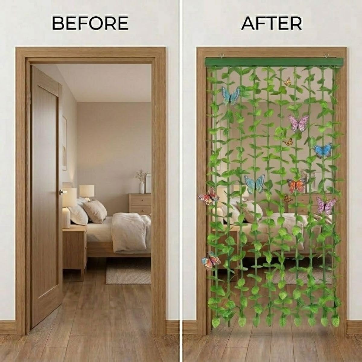 Generico Ghirlanda di Edera Artificiale Piante Finte Tenda a Fili Separatore con Foglie Verdi per Decorazione Pareti Matrimonio Giardino Balcone Ufficio Interni(60x180cm)