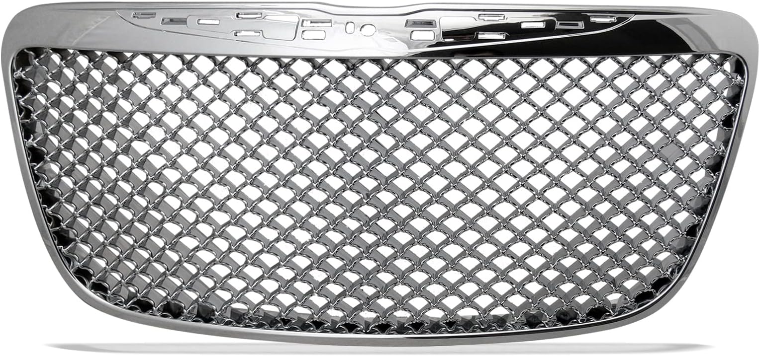 Armordillo USA 7147522 Mesh Front Hood Grille - Polished Fits 2011-2014 Chrysler 300/300C
