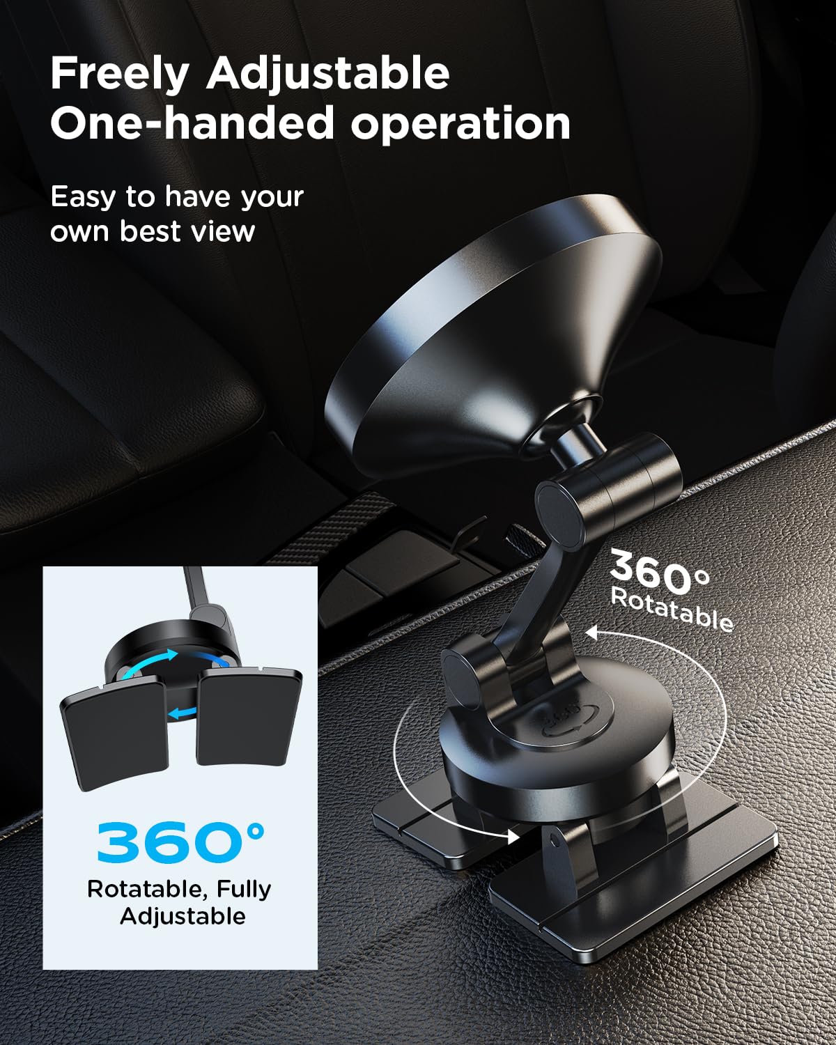 MAGIC JOHN MagSafe Autohalterung 15W - Kabellose Ladung & Handyhalterung