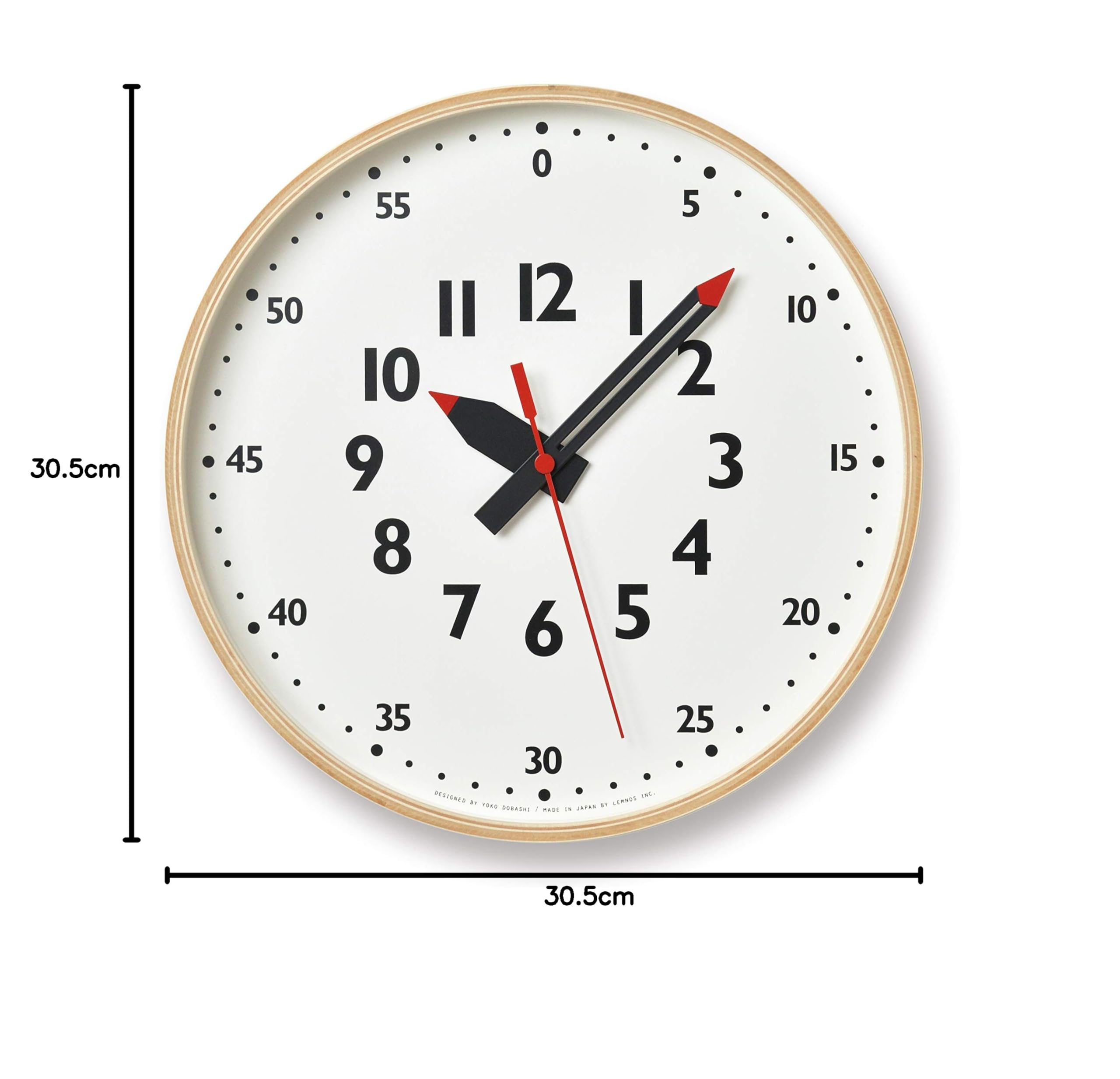 タカタレムノスlemnosふんぷんクロック YＤ14-08 フック付き　Mサイズ Amazon.co.jp: レムノス Lemnos 掛け時計 fun pun clock YD14-08 M NT