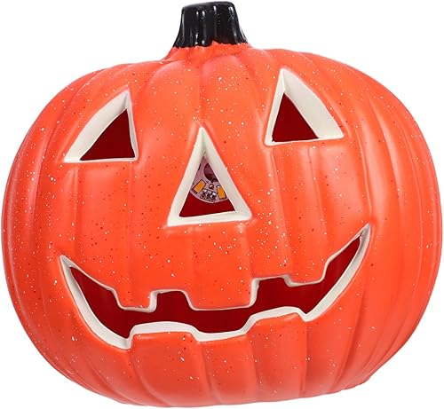 DOITOOL 2 faroles de calabaza de Halloween, figuras de calabaza iluminadas, decoraciones de calabaza de Halloween, recuerdos de fiesta para casa