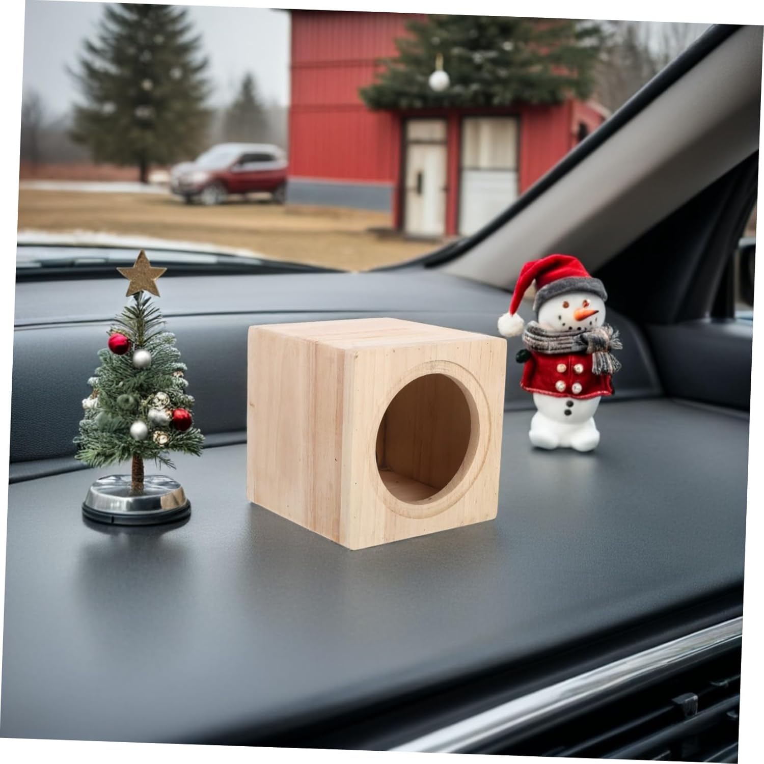 Wooden Car Audio Speaker Box for Trucks Anti-Resonance Subwoofer Enclosure with Natural Finish Easy Installation Enhanced Bass for Automotive Sound Systems