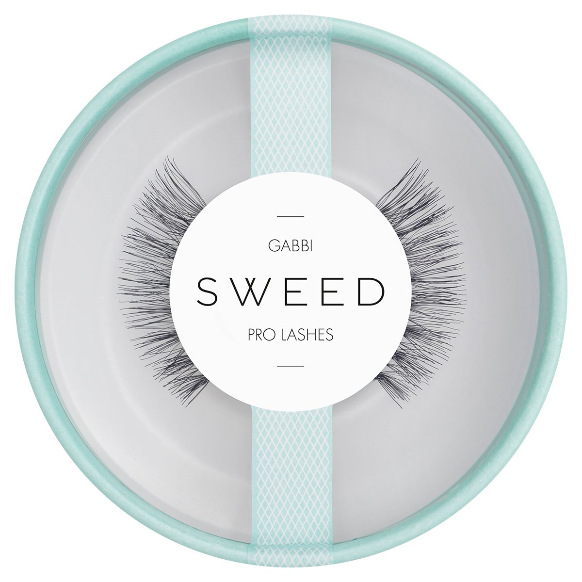 Sweed Professional False Lashes in Black, Style Gabbi, Hollywood Volume with Graduated Weightless Length, Flexible Clear Band, Up to 10 Wears