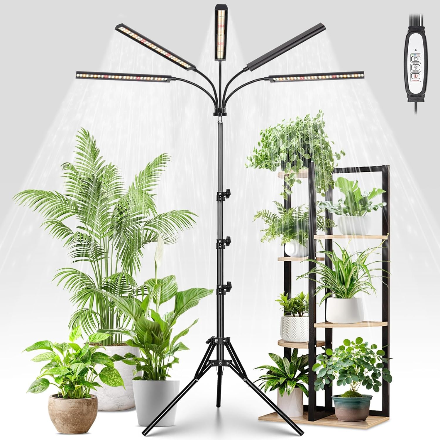 FOXGARDEN 5-Head Tripod Grow Light