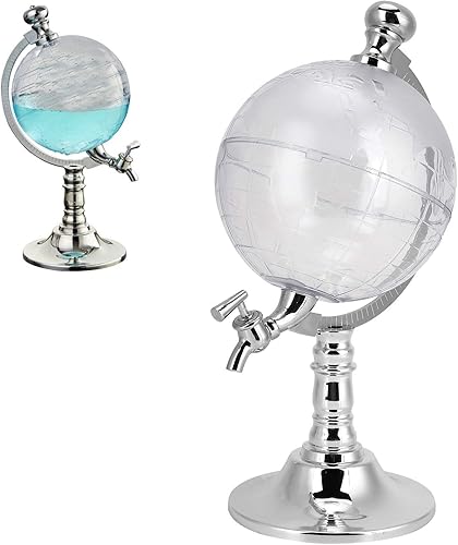 Vista 8 de Tyenaza Decantador de whisky, 1.5L Globe World - Decantador de vino, dispensador de licor, cerveza, bebida, vertedero, contenedor de almacenamiento