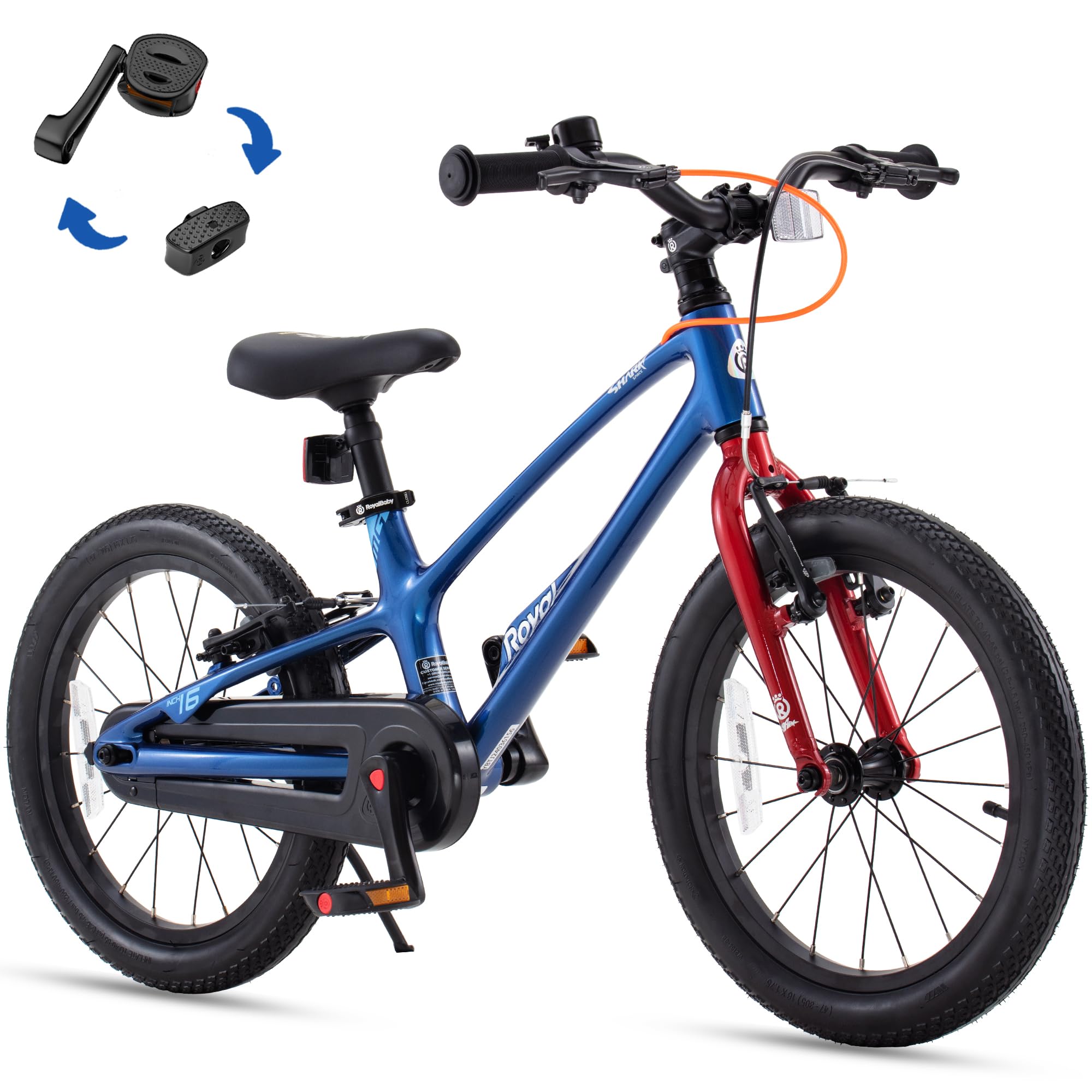 RoyalBaby Magnesium Kids Bike Lightweight Alloy Children Sport Bicycle 14/16/18 Inch Wheel for Boys Girls Ages 3+ YearsRecycled Claim Standard Blended