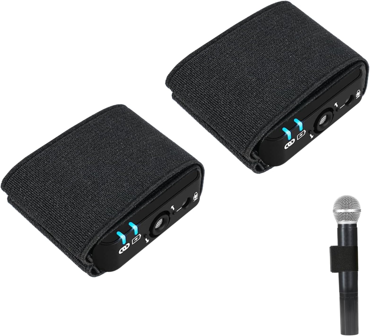 MOTAIN Hand Microphone Elastic Sleeve Compatible with RODE Wireless Go/Go II/PRO Recorders,Ideal Accessory For Wedding Photographers(2 Pack)