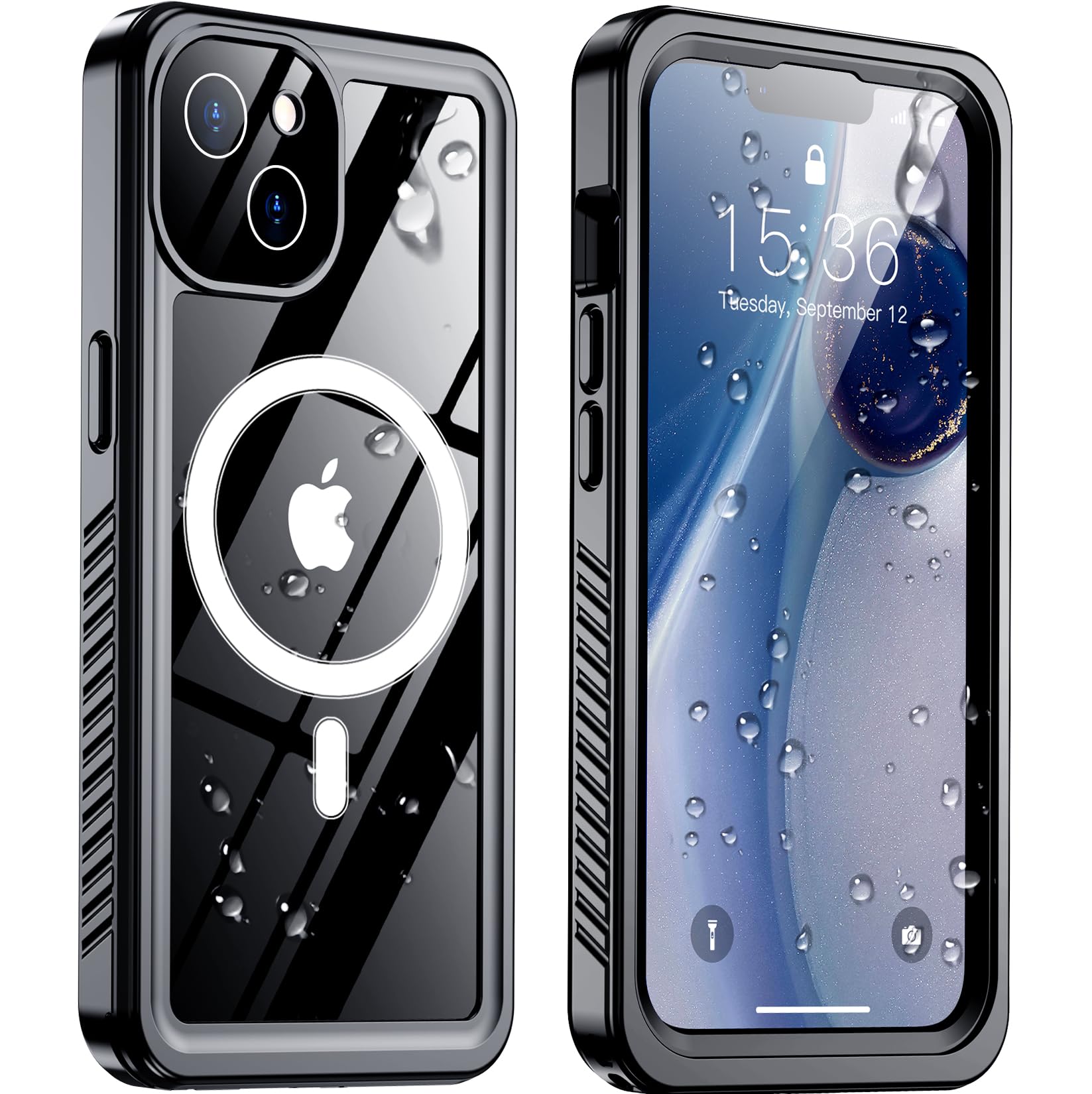 Temdan Magnetic for iPhone 13 Case Waterproof, Built-in Screen Protector[IP68 Underwater][Compatible with MagSafe][Full Body Shockproof][Military